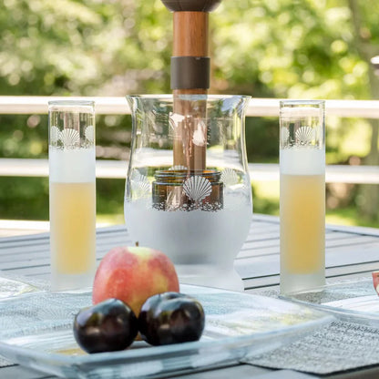 Sea Shore Etched Glassware