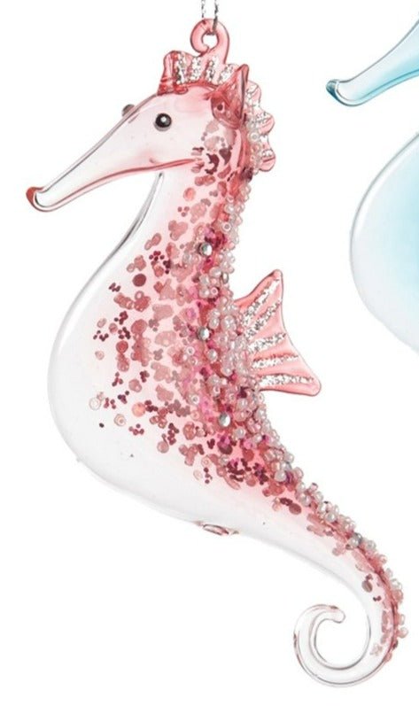 Seahorse Beaded Ornament - Two Colors