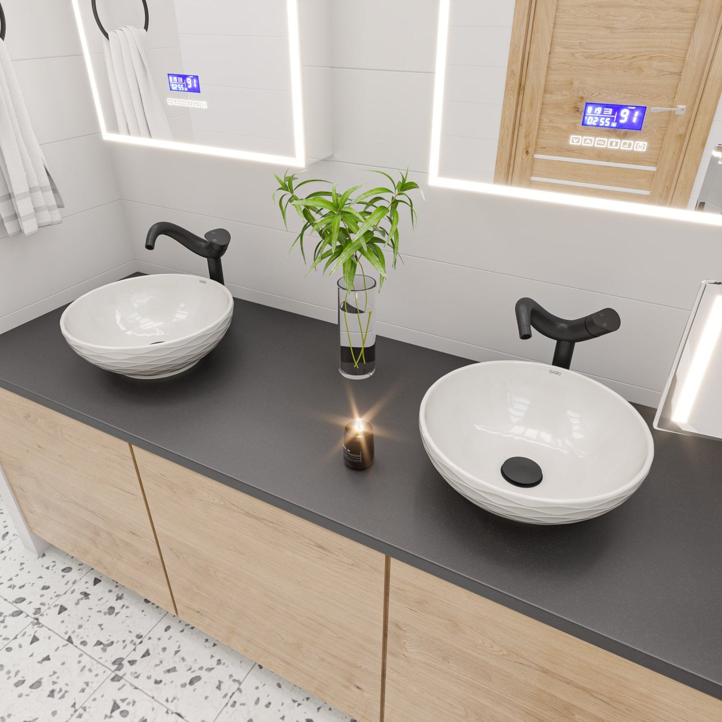 ALFI brand AB1570 Tall Wave Single Lever Bathroom Faucet
