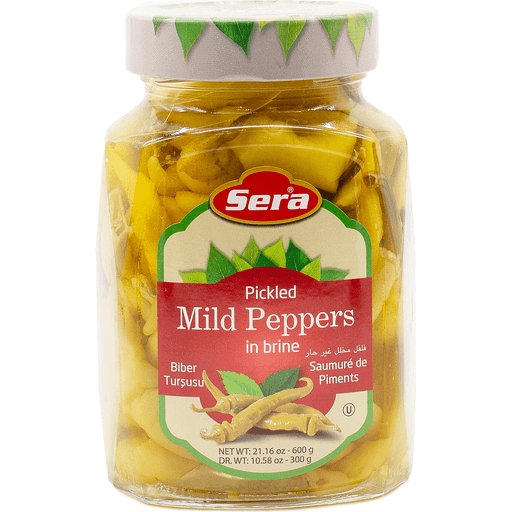 Sera 600g Pickled Mild Peppers - Crunchy, Flavorful, and Ideal for Cooking and Snacking