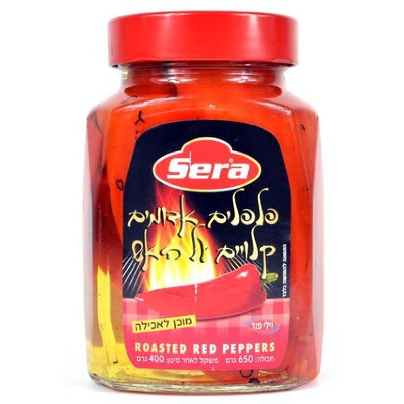Sera Roasted Red Peppers in Vinegar - 0.75 lbs of Flavorful Banana Peppers with Natural Ingredients