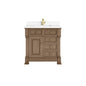 James Martin 547-V36 Brookfield 36” Single Vanity – Black Onyx / Honey Oak / Pearl Charcoal