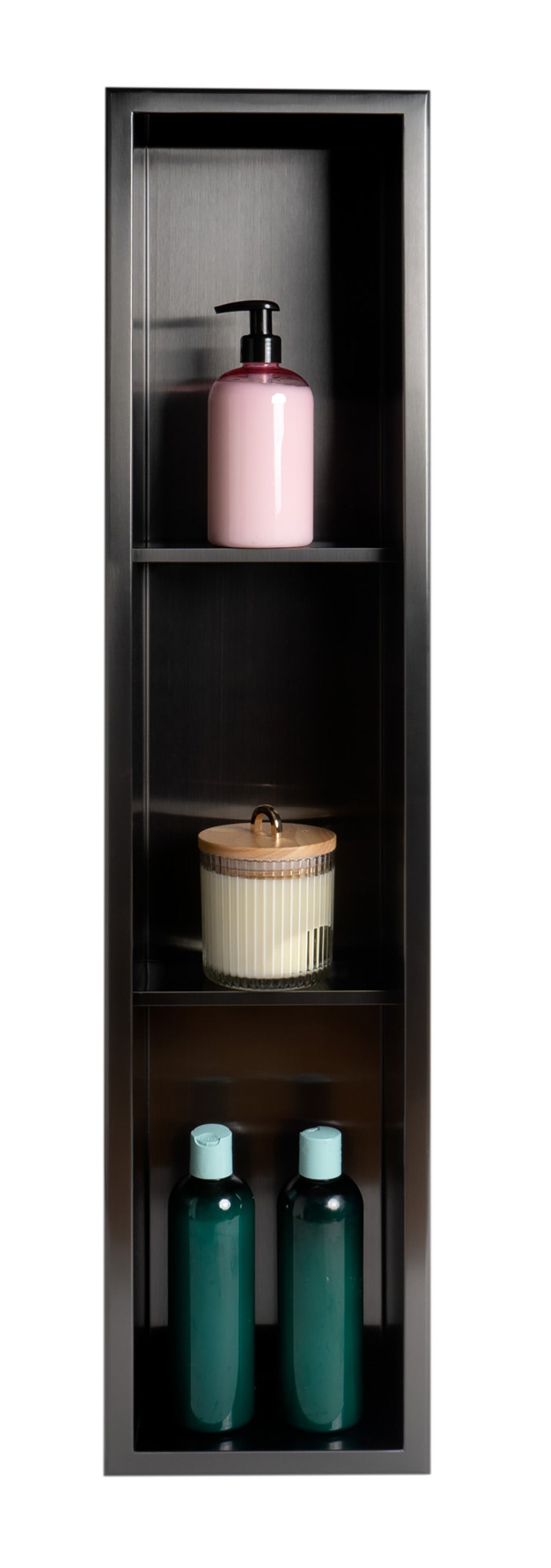 ALFI brand ABNP0836 8" x 36" Vertical Triple Shelf Shower Niche