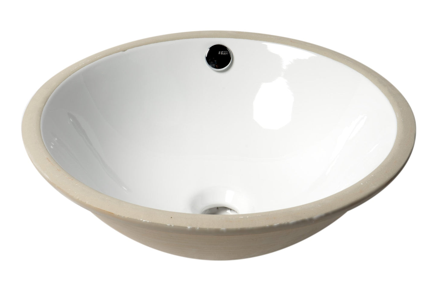 ALFI brand  ABC601 White 17" Round Undermount Ceramic Sink