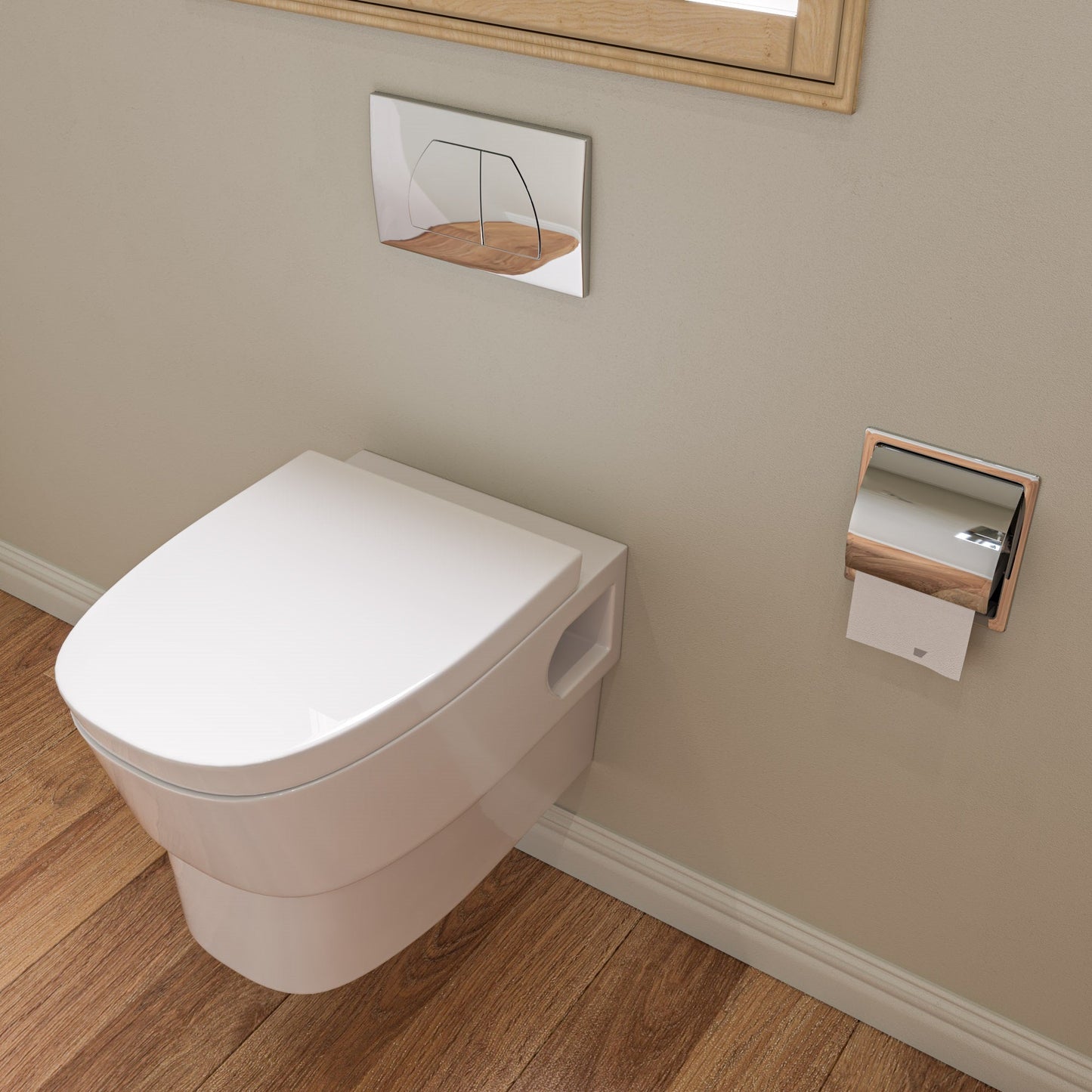 ALFI brand ABTP77 Recessed Toilet Paper Holder with Cover
