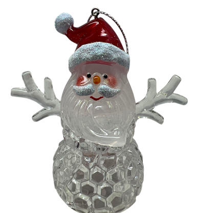 3.75"LED Santa Ornament