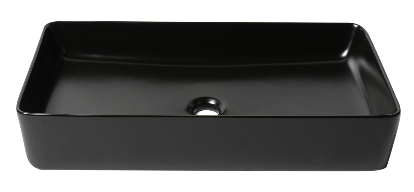 ALFI brand ABC902 24" Modern Rectangular Above Mount Ceramic Sink