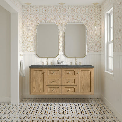 Laurent 60" Double Vanity, Light Natural Oak