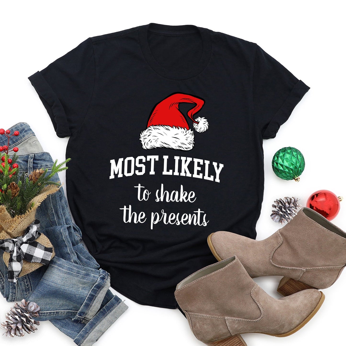 Most Likely To Christmas Family Tees - 40 Designs! Comfort Colors T-Shirt