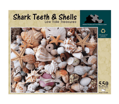 Shark Teeth and Shells 550 Piece Jigsaw Puzzle