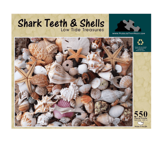 Shark Teeth and Shells 550 Piece Jigsaw Puzzle