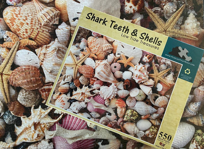 Shark Teeth and Shells 550 Piece Jigsaw Puzzle