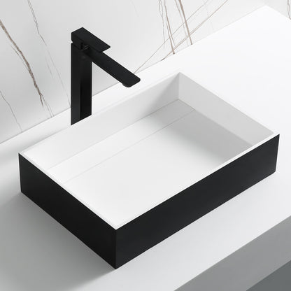 ALFI brand  ABRS2014BM Black Matte 20" x 14" Solid Surface Resin Sink