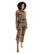 Sheer Sarong Swimsuit Cover Up Wrap / Brown Wood