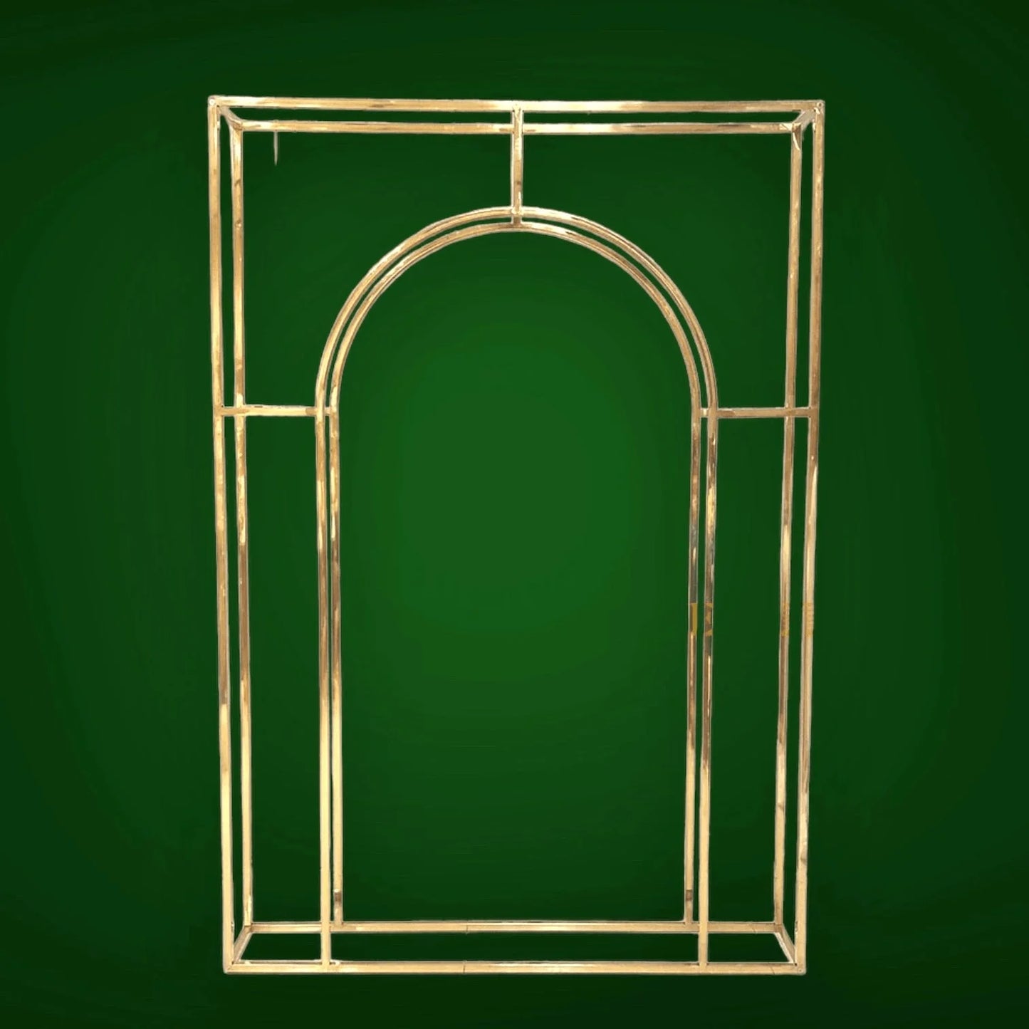 Shiny Gold Arched Wedding Backdrop Stand - 7.2 FT