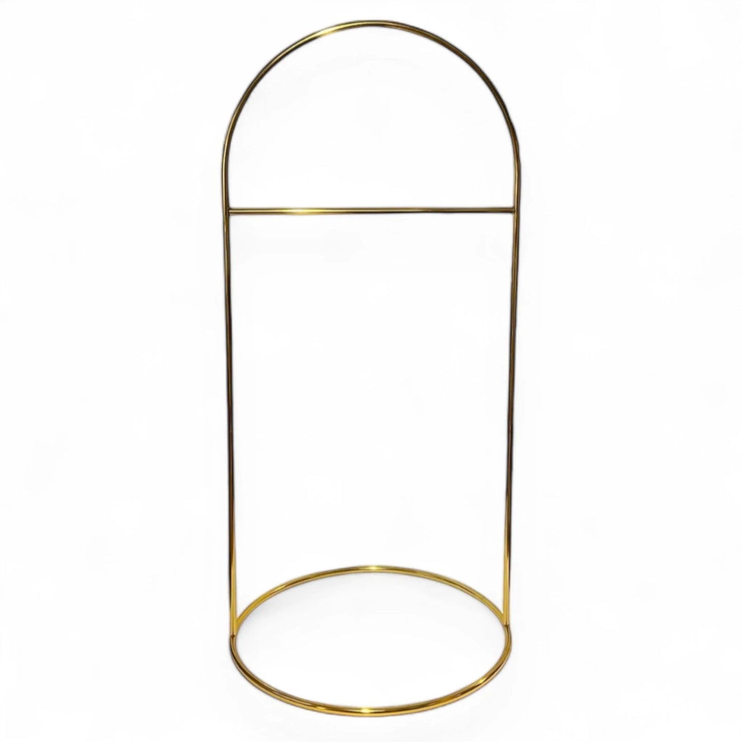 Shiny Gold Round Wedding Arch Metal Stand for Welcome Sign