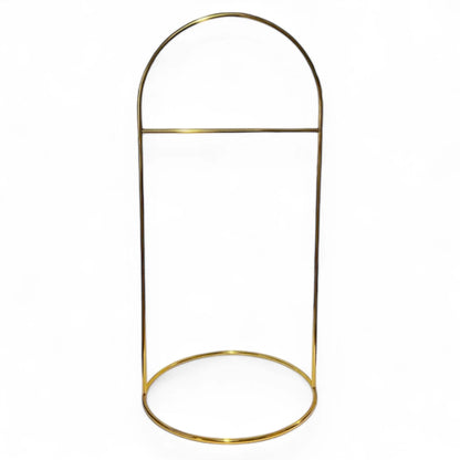 Shiny Gold Round Wedding Arch Metal Stand for Welcome Sign