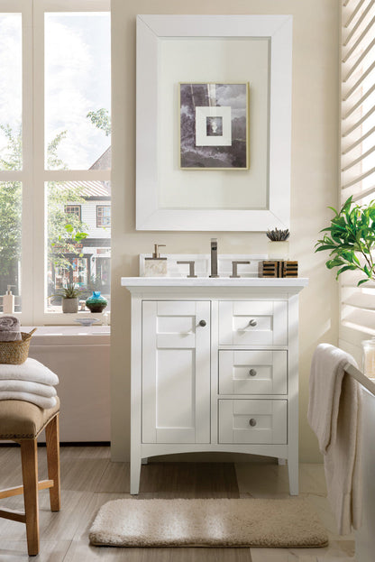 Palisades 30" Single Vanity Cabinet, Bright White