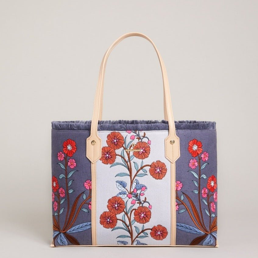 Shopper Tote - Oyster Factory Floral Sprigs