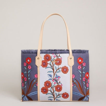 Shopper Tote - Oyster Factory Floral Sprigs