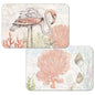 Coastal Shoreline Placemats - Beach Themed Reversible Plastic Dining Set