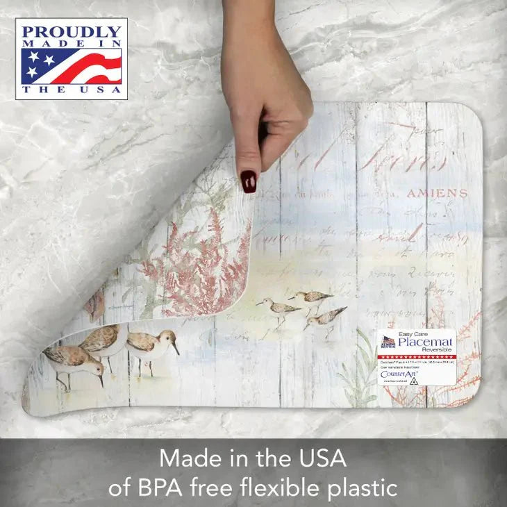 Shoreline Shells Reversible Rectangular Plastic Placemat