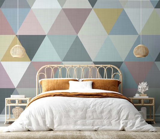 Triangle Abstract Wall Mural | Kitchen + Metal