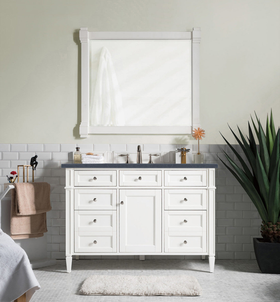 Brittany 48" Single Vanity in Bright White