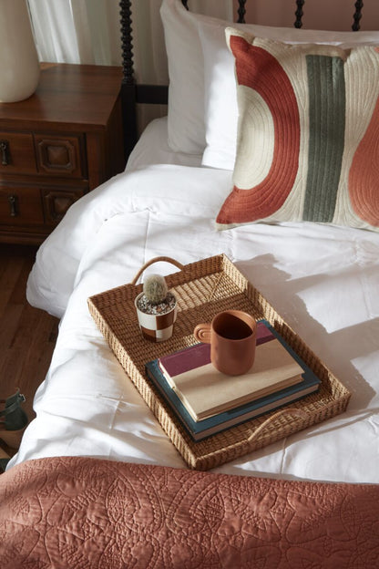 Theo Decorative Rattan Tray