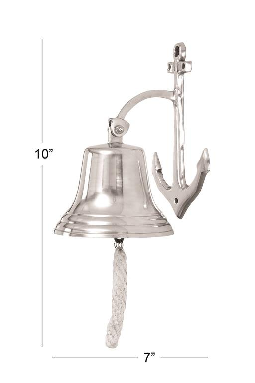 Silver Aluminum Anchor Wall Bell
