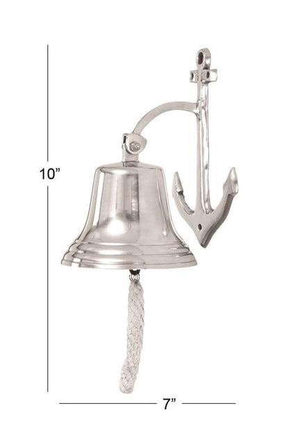 Silver Aluminum Anchor Wall Bell