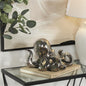 Silver Ceramic Octopus Decorative Sculpture with Textured Tentacles