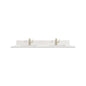 60" Double Top, Single-Hole, 3 CM White Zeus Silestone w/ Backsplash & Sink