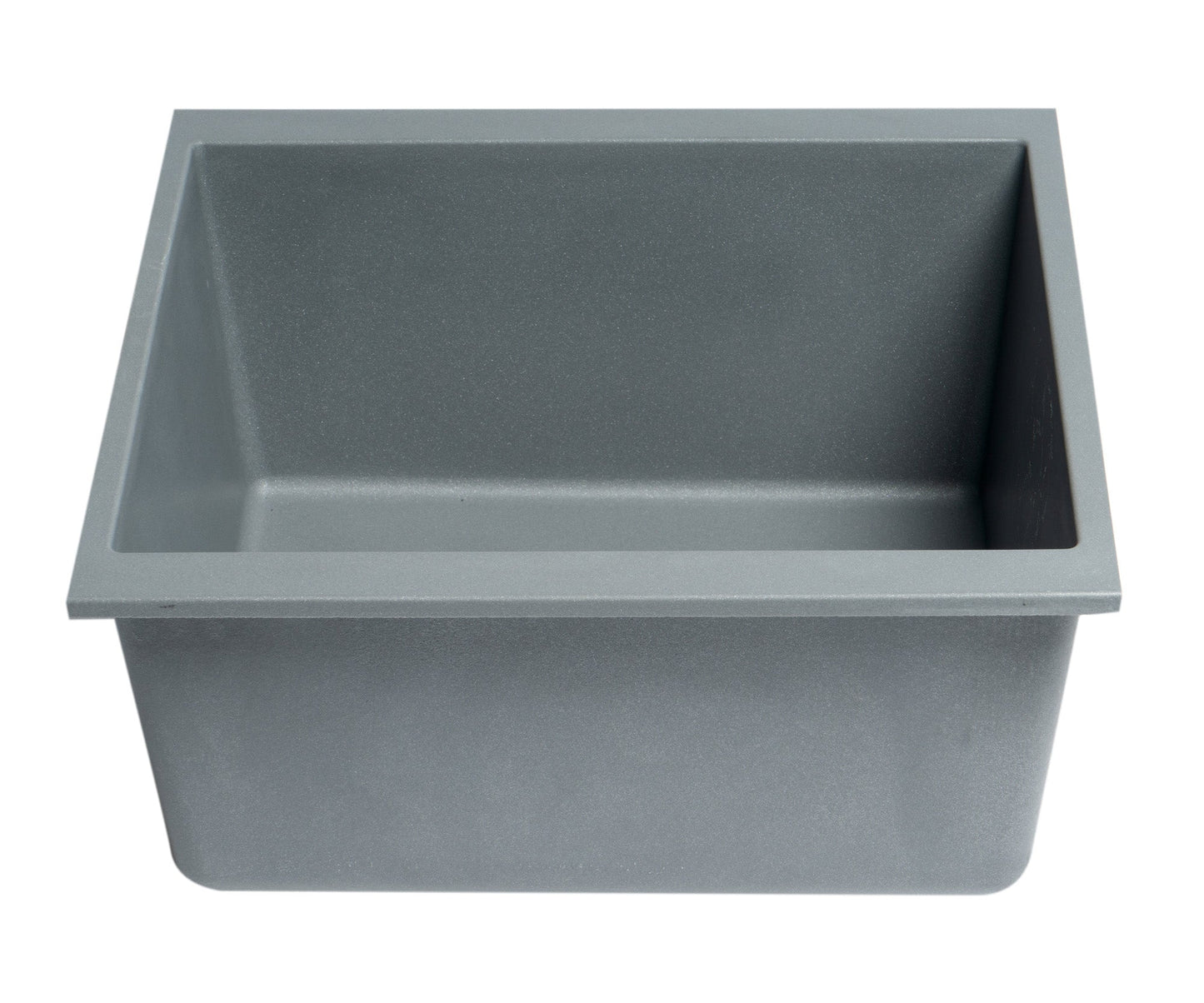 ALFI brand AB1720UM 17" Undermount Rectangular Granite Composite Kitchen Prep Sink