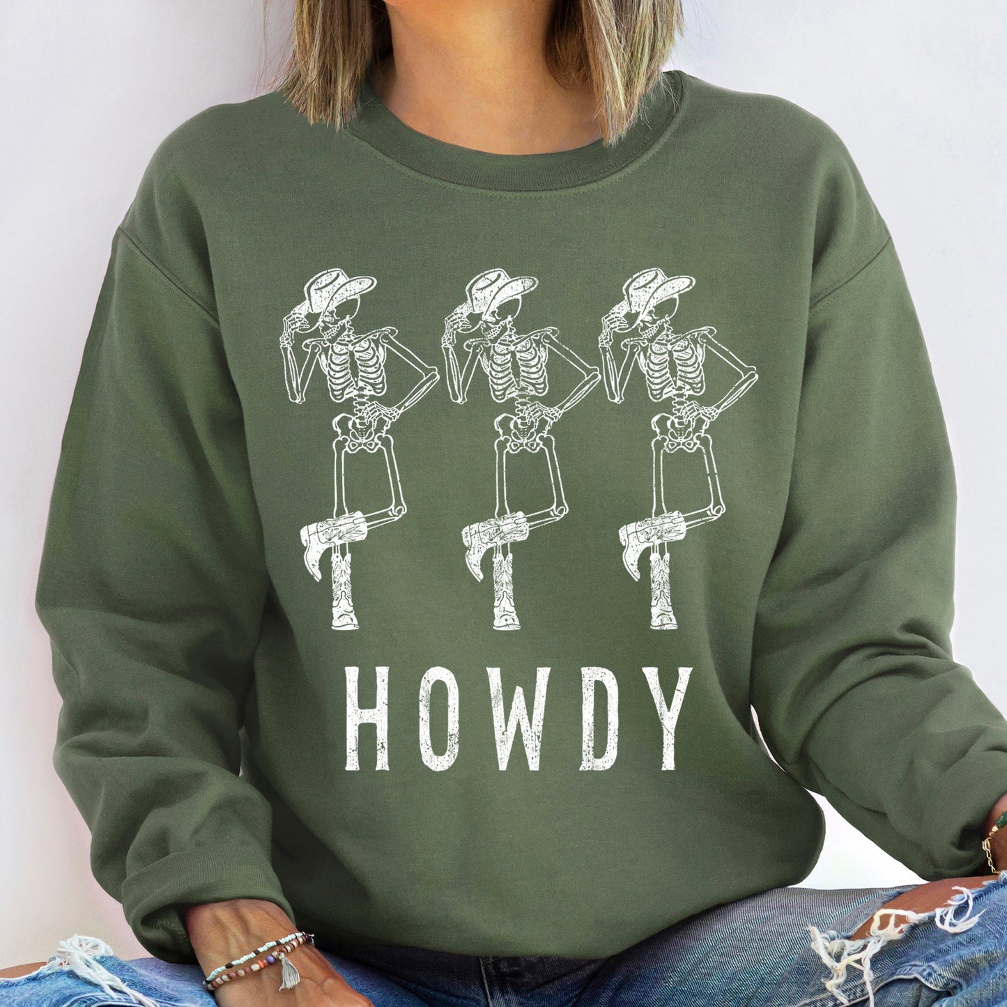 Howdy Cowboy Vintage Halloween Sweatshirt
