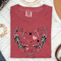 Dancing Skeletons, Heart, Comfort Colors Tshirt, Valentine's Day