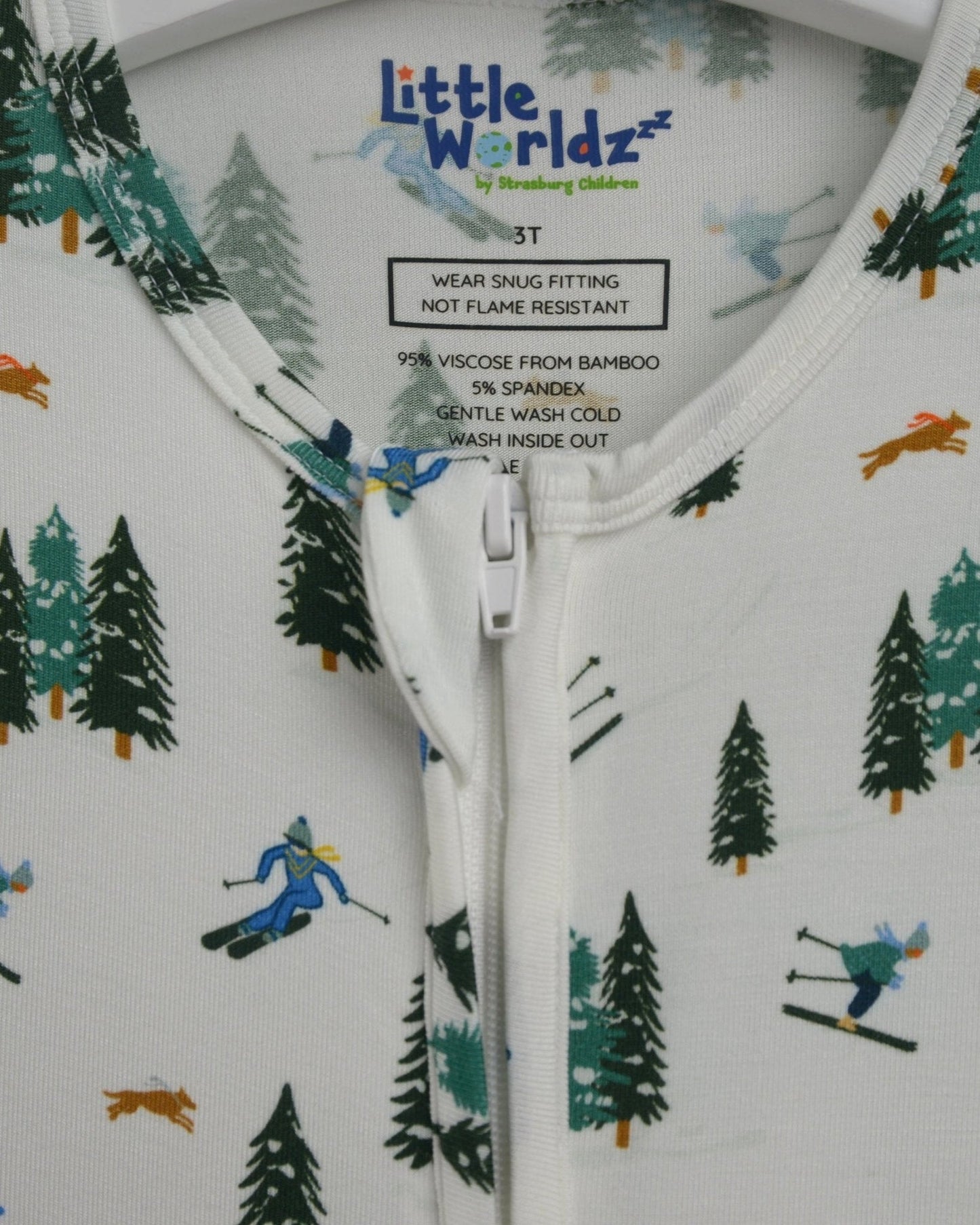 Ski Bamboo Zipper Footie