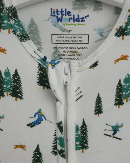 Ski Bamboo Zipper Footie