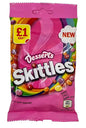 Skittles Desserts Sweets – Fruity Chewy Candy 125g Bag (UK)