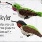 Skyler the Hummingbird String Doll Keychain