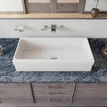 ALFI brand AB1796 Widespread Wall Mounted Modern Waterfall Bathroom Faucet