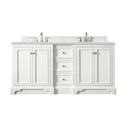 De Soto 72" Double Vanity Cabinet, Bright White