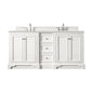 De Soto 72" Double Vanity Cabinet, Bright White