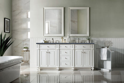 Bristol 72" Double Vanity Cabinet, Bright White
