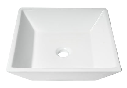 ALFI brand  ABC912 White 17" Square Above Mount Ceramic Sink