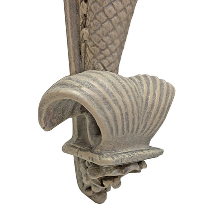 Small Mermaid Pilaster Wall Sculpture Stone