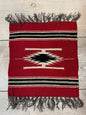 Small Mexican Hand Woven Kilim Rug 9''x12''