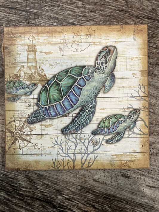 Small Sea Turtle Sign- 3 Styles