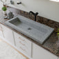 ALFI brand  ABCO40TR 40" Solid Concrete Gray Matte Trough Sink for the Bathroom