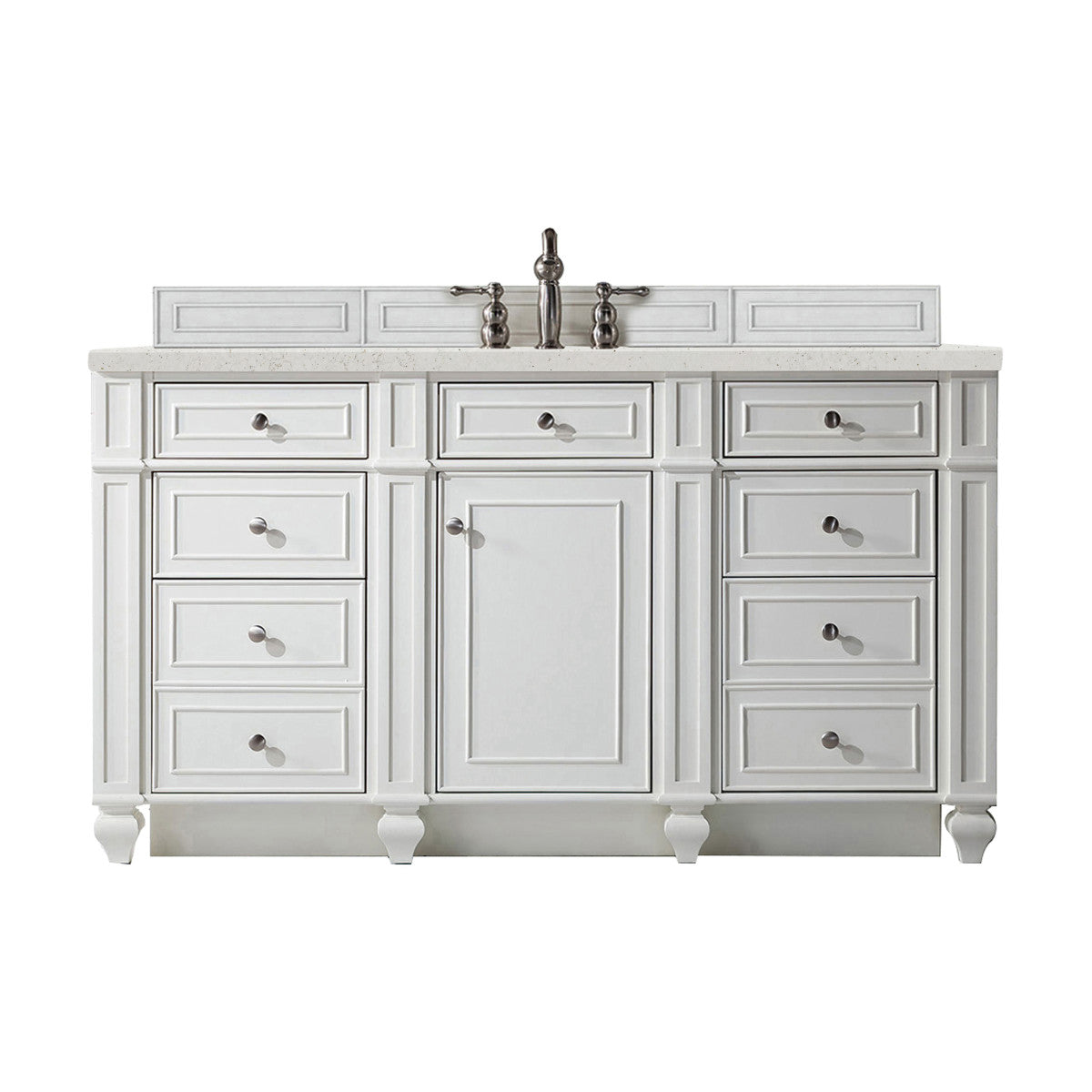 Bristol 60" Single Vanity Cabinet, Bright White